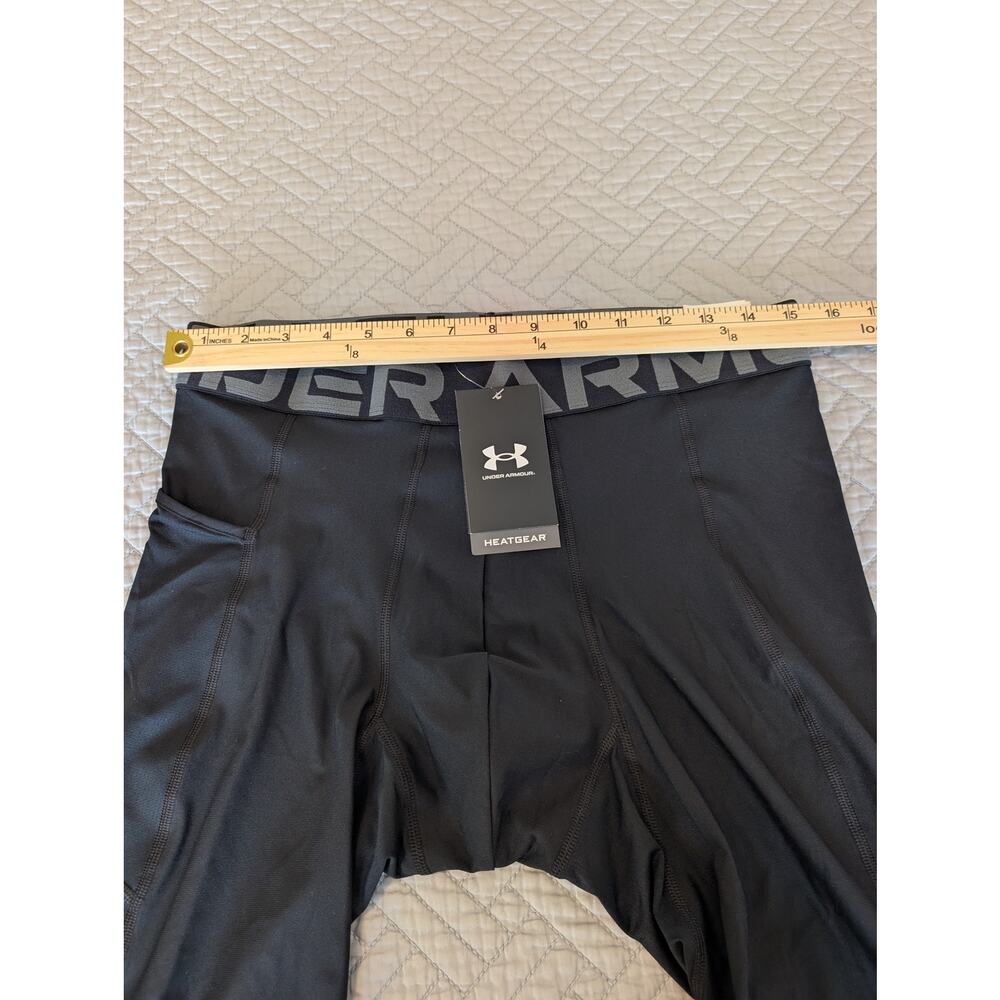 NWT Under Armour Men's Size XL Black HeatGear 9" Compression Shorts (0880) - Picture 3 of 12